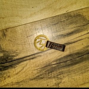 The Marlboro Brand Leather and Brass Keychain